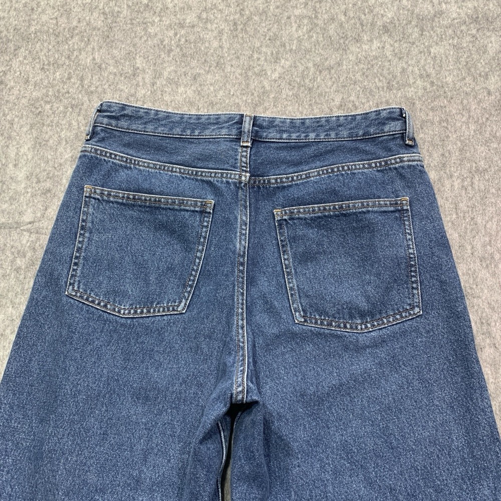 COS Women's High Rise Tapered Ankle Length Wide Leg Blue Jeans - Size 29 - Picture 4 of 15